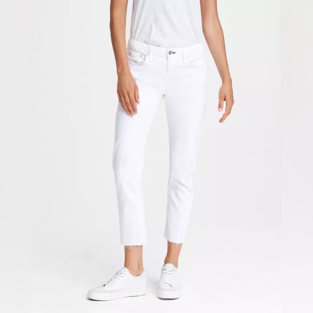 Rag & Bone White Boyfriend Jeans